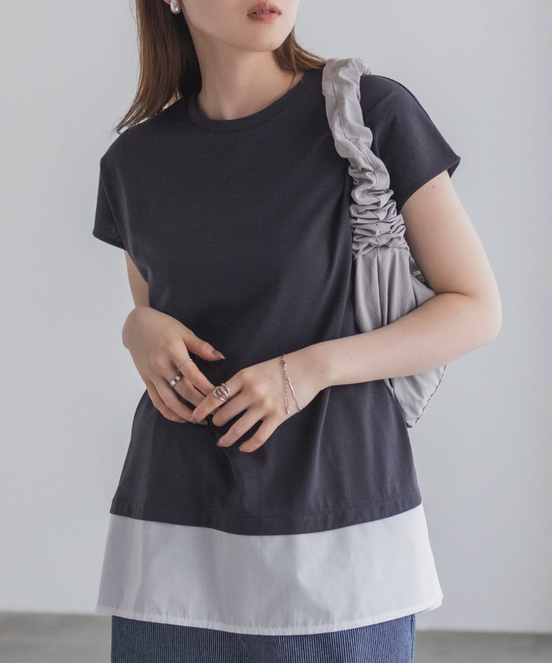 nAvy 時短 異素材フレンチプルオーバー レディース メール便 対応商品商品画像-2