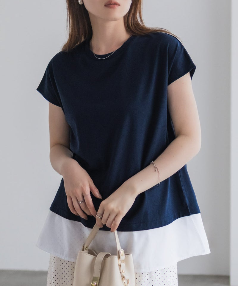 nAvy  時短 異素材フレンチプルオーバー レディース メール便 対応商品商品画像-3