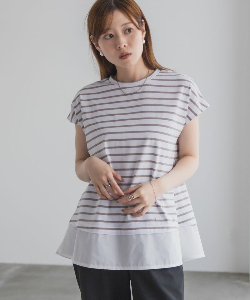 nAvy 時短 異素材フレンチプルオーバー レディース メール便 対応商品商品画像-5