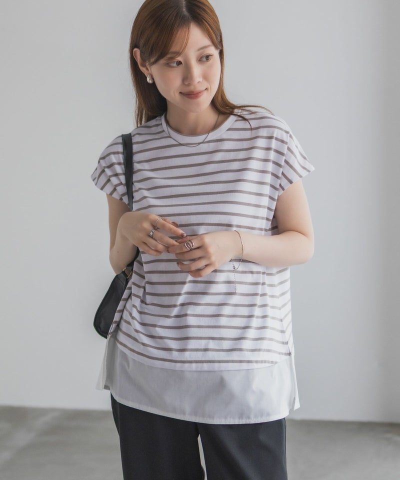 nAvy  時短 異素材フレンチプルオーバー レディース メール便 対応商品商品画像-7