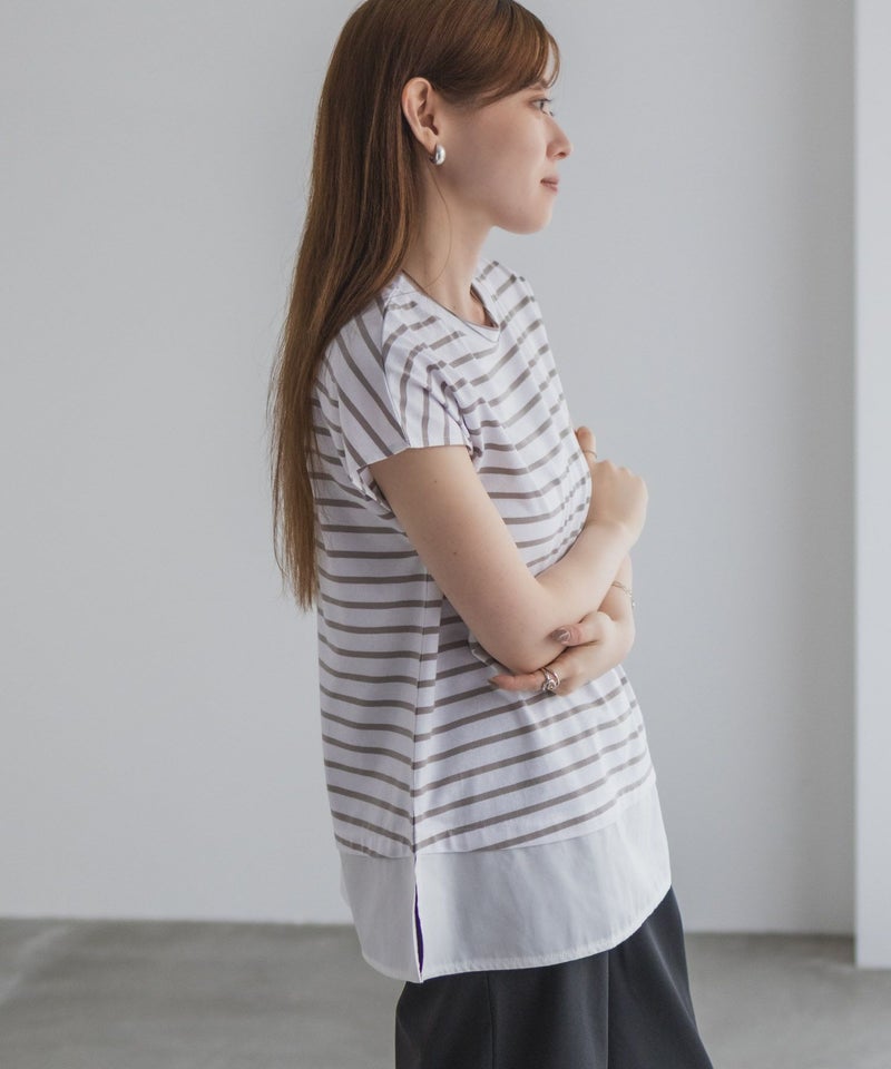 nAvy 時短 異素材フレンチプルオーバー レディース メール便 対応商品商品画像-9