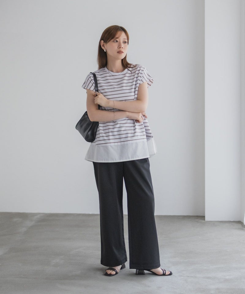 nAvy 時短 異素材フレンチプルオーバー レディース メール便 対応商品商品画像-11