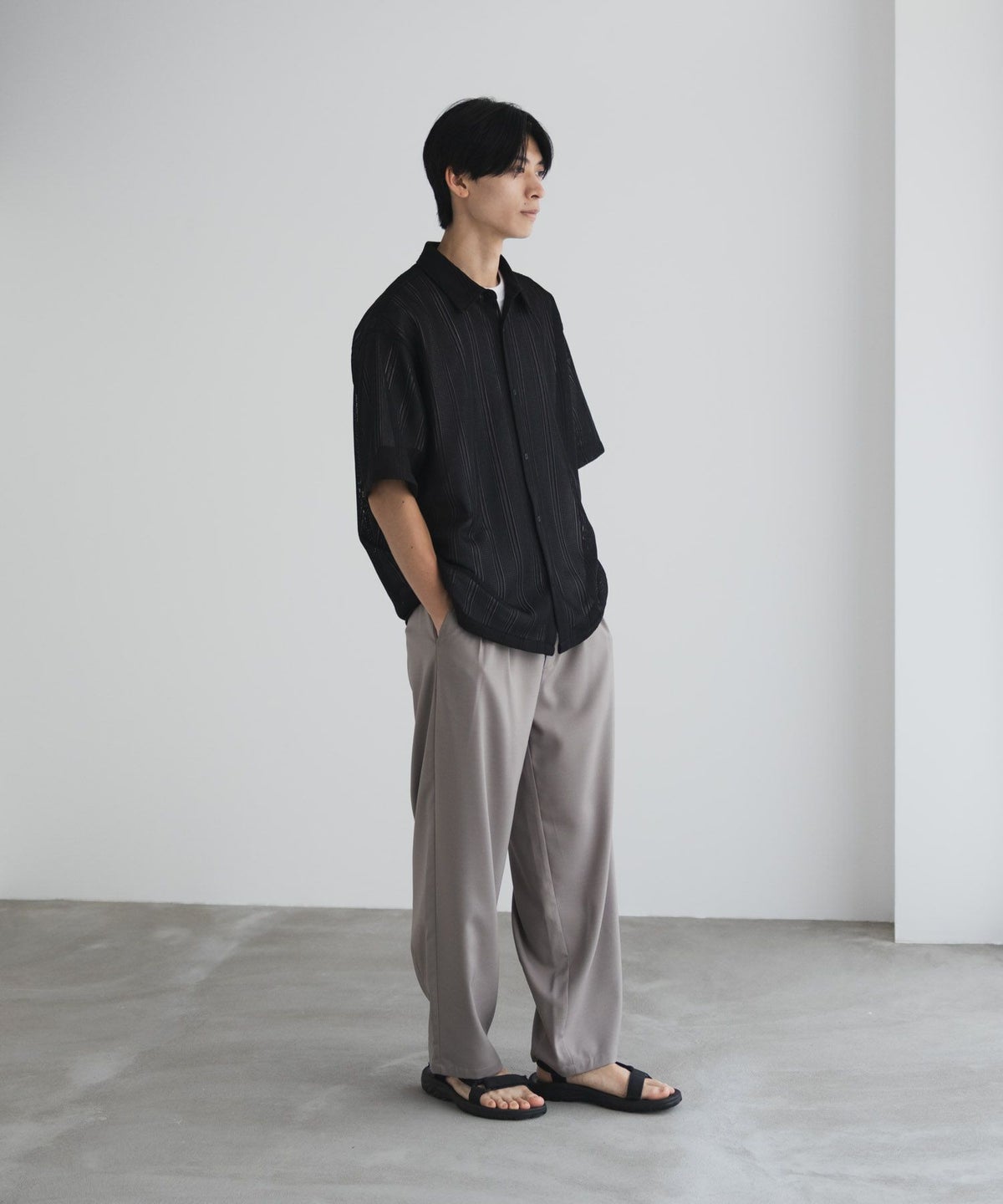 URBAN COLLECTION レースレギュラーシャツ メンズ