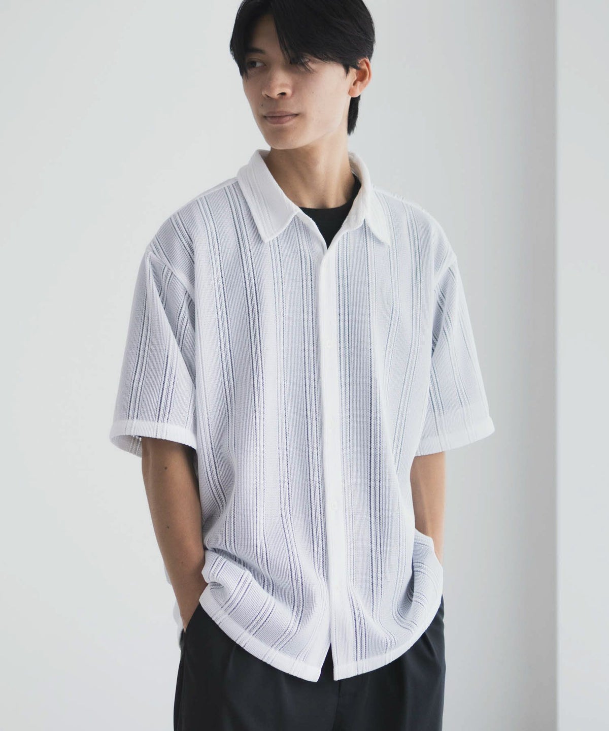 URBAN COLLECTION レースレギュラーシャツ メンズ