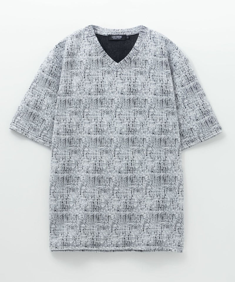 かすれジャガードTシャツ メンズ メール便 対応商品商品画像-1