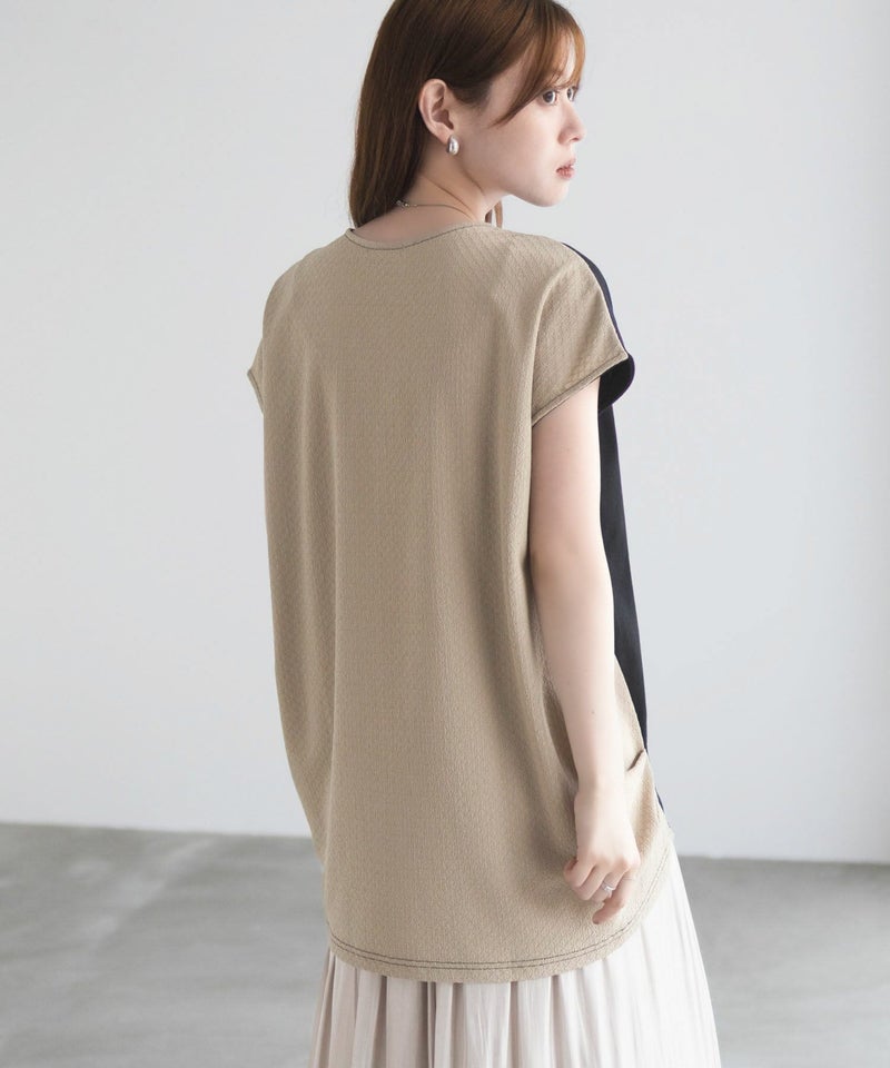 NAVY nAvy 異素材フレンチスリーブプルオーバー レディース メール便 対応商品商品画像-11