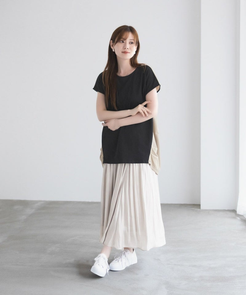 NAVY  nAvy 異素材フレンチスリーブプルオーバー レディース メール便 対応商品商品画像-19