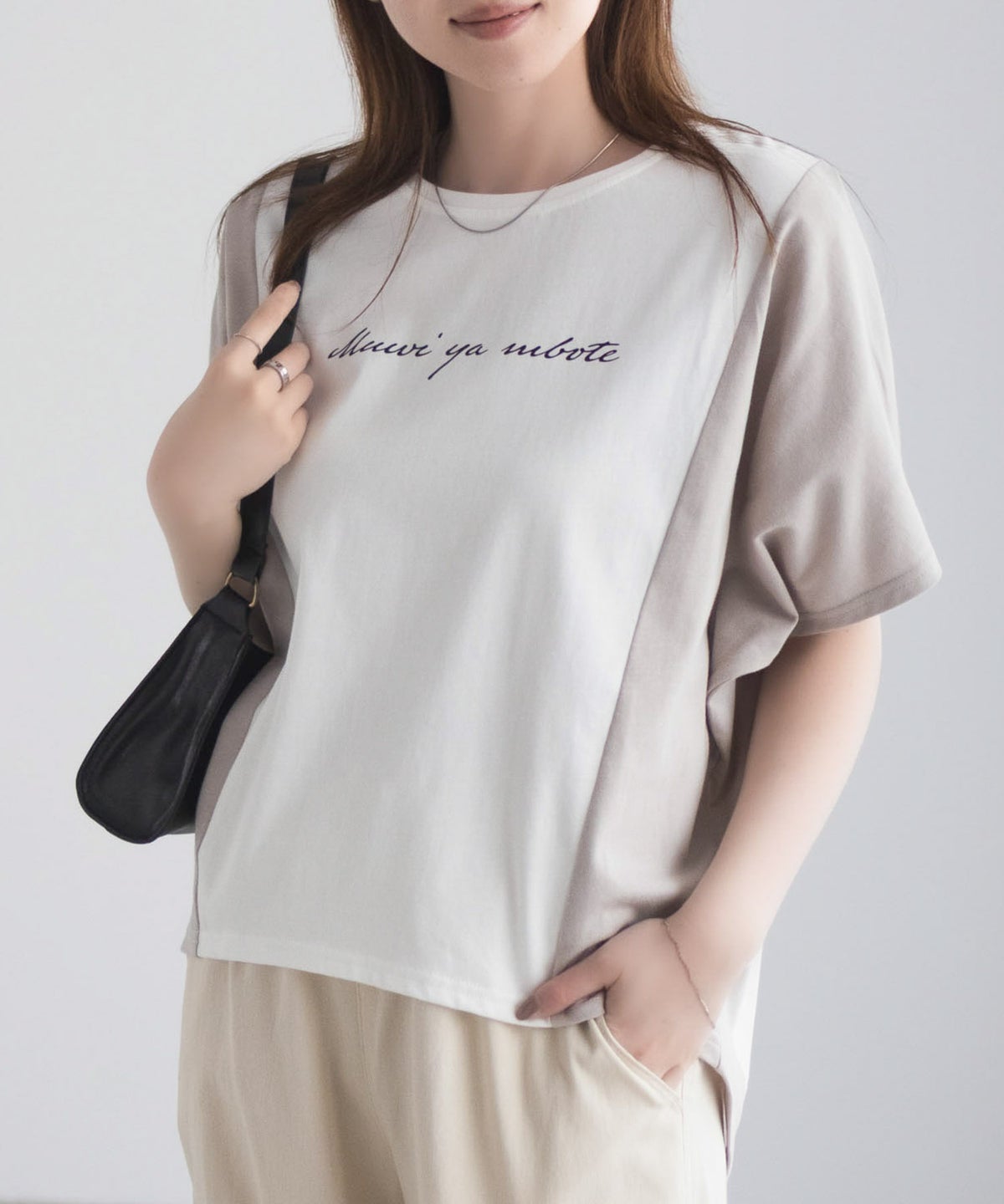 nAvy 切替ドルマンTシャツ レディース ネコポス 対応商品