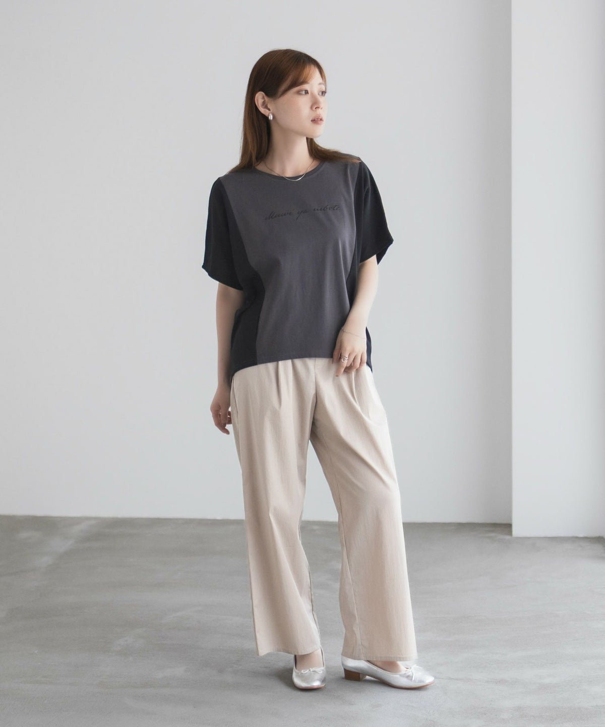 nAvy 切替ドルマンTシャツ レディース ネコポス 対応商品