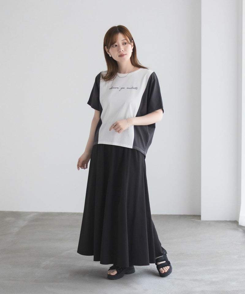 NAVY  nAvy 切替ドルマンTシャツ レディース メール便 対応商品商品画像-28