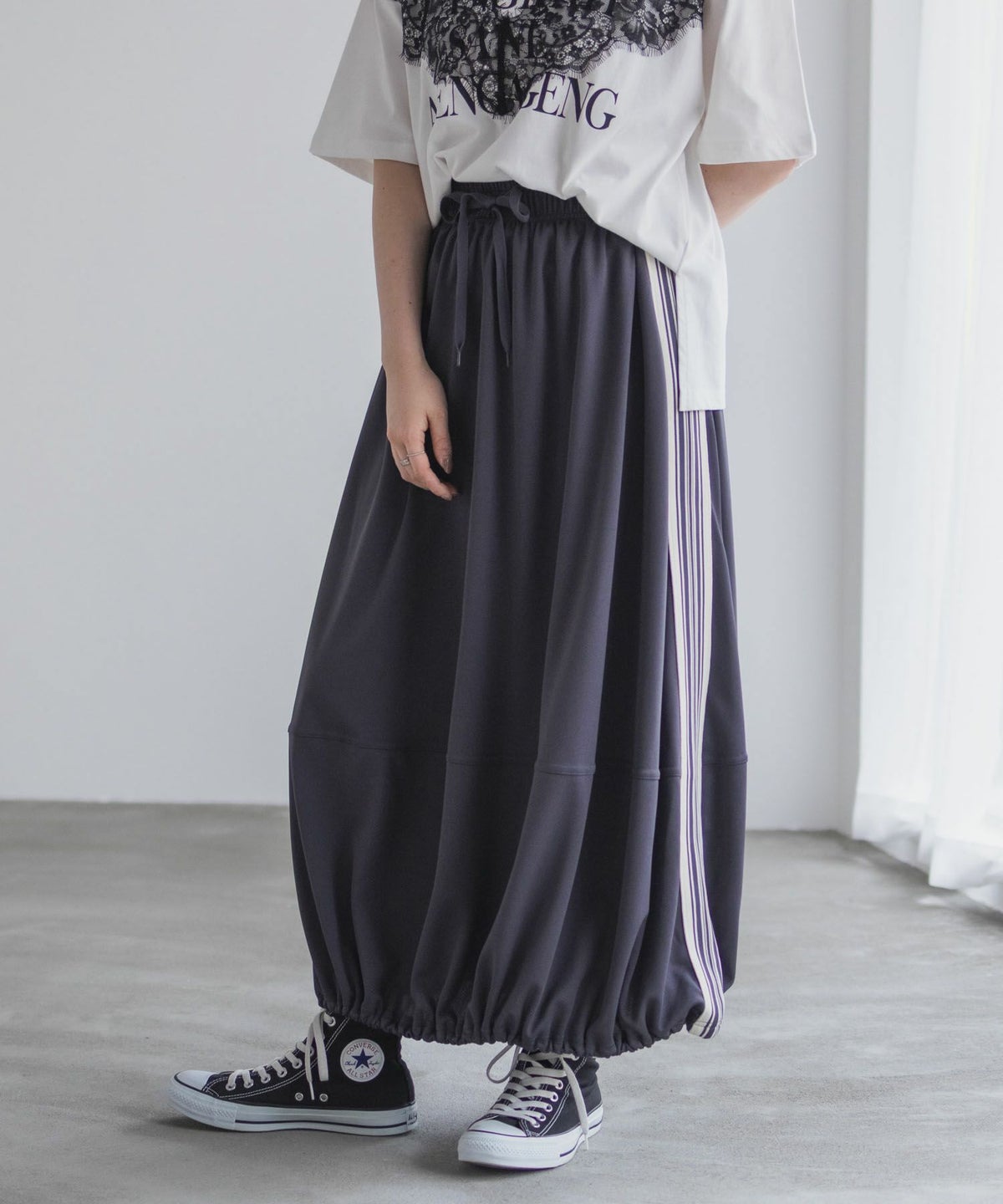 nAvy ラインバルーンスカート レディース