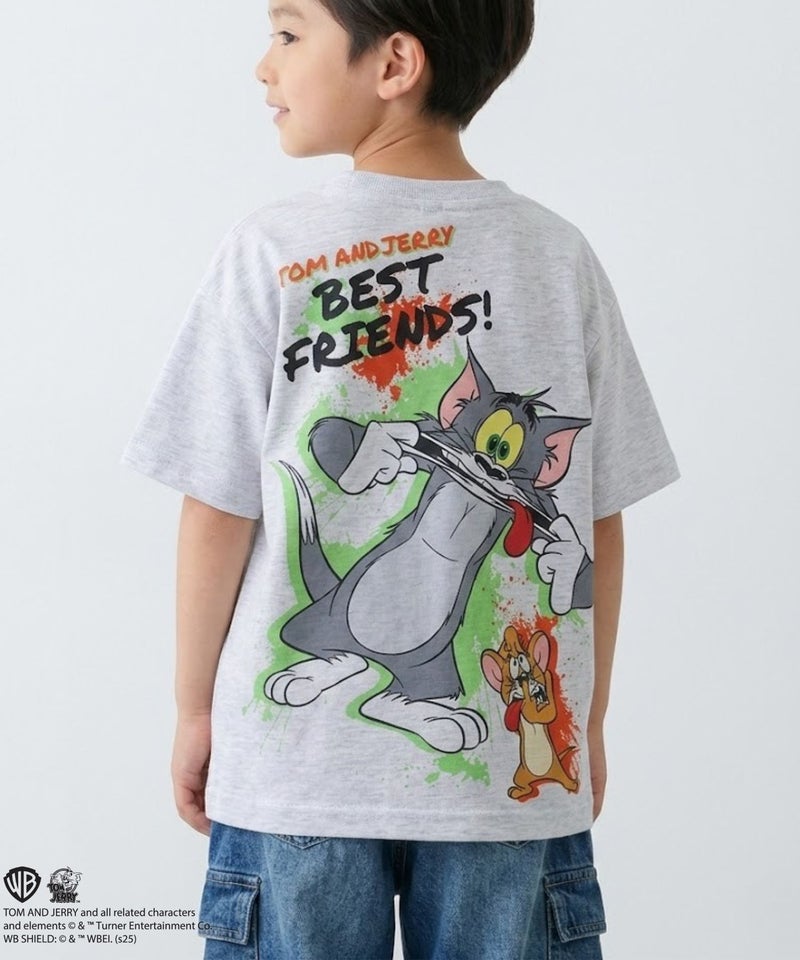 Tom and Jerry 転写プリントビッグTシャツ キッズ メール便 対応商品商品画像-1