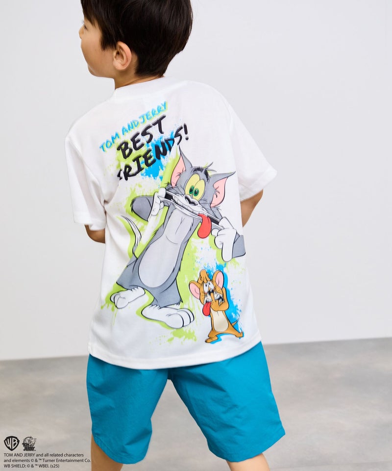 Tom and Jerry 転写プリントビッグTシャツ キッズ メール便 対応商品商品画像-1