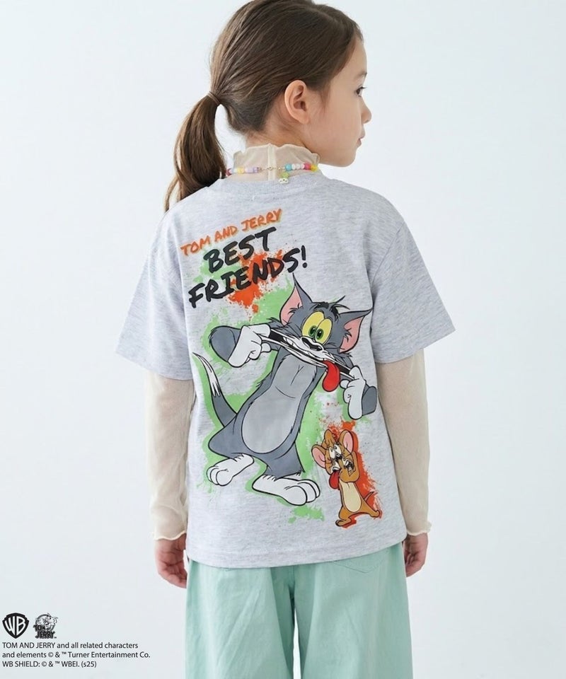 Tom and Jerry 転写プリントビッグTシャツ キッズ メール便 対応商品商品画像-4