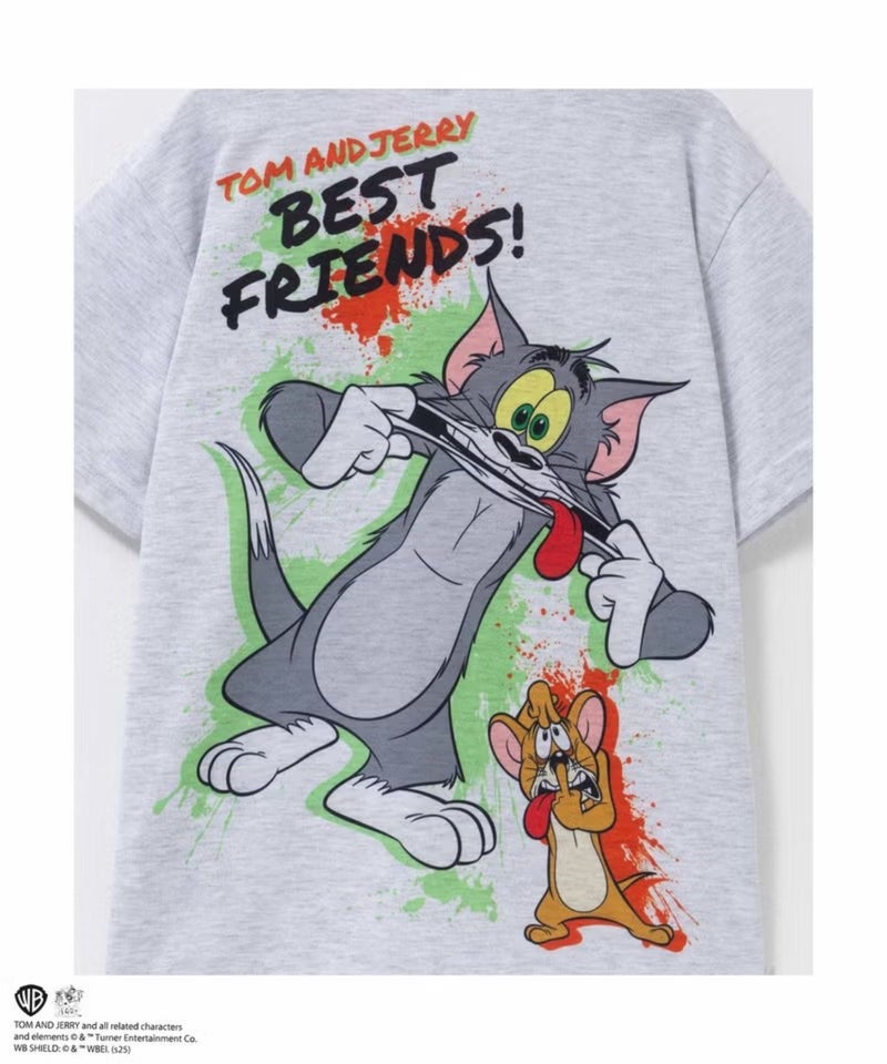 Tom and Jerry 転写プリントビッグTシャツ キッズ メール便 対応商品商品画像-11