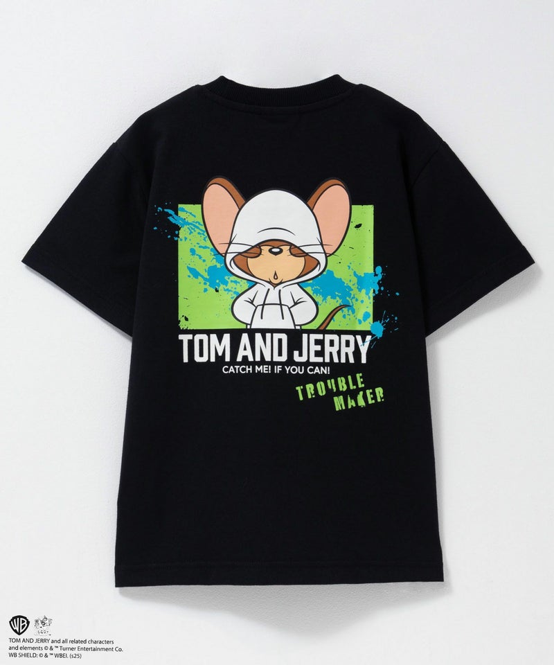 Tom and Jerry 胸刺繍ビッグTシャツ キッズ メール便 対応商品商品画像-1