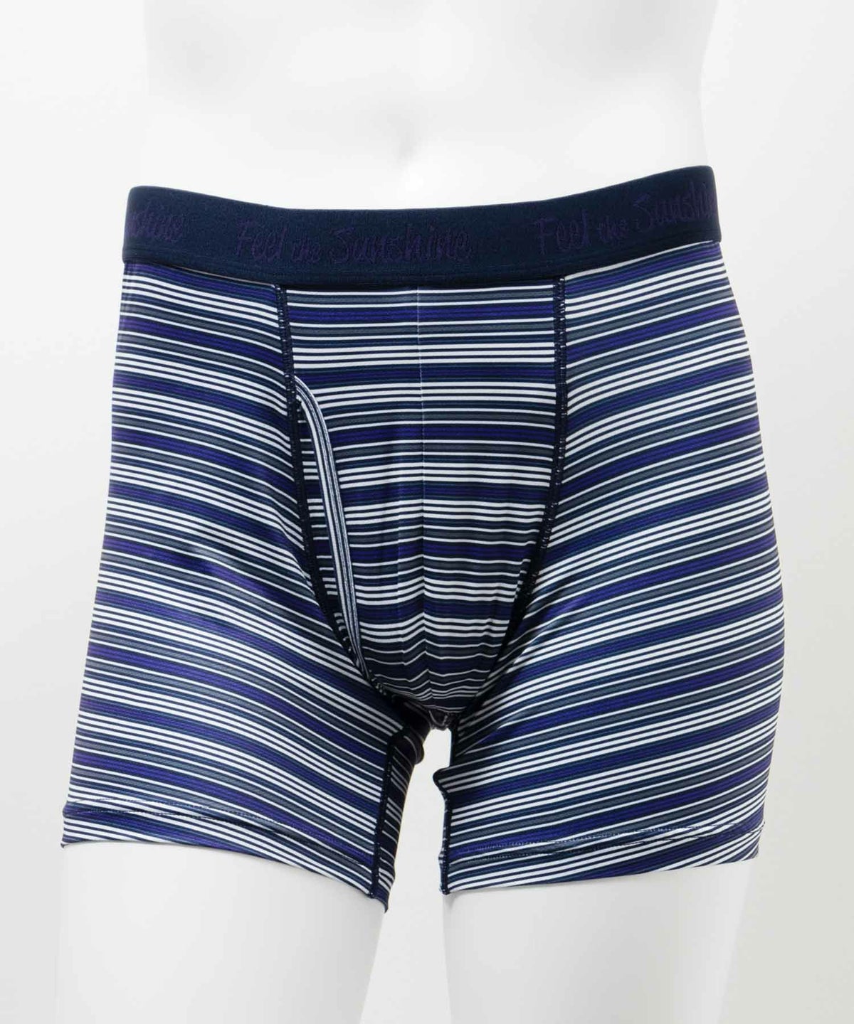 NAVY メッシュボクサーパンツ マルチボーダー柄 メンズ ネコポス 対応商品