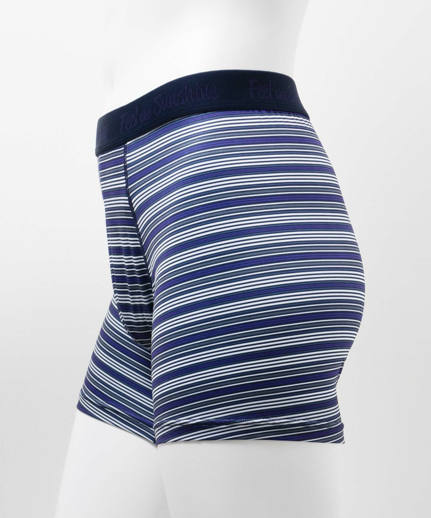 NAVY メッシュボクサーパンツ マルチボーダー柄 メンズ