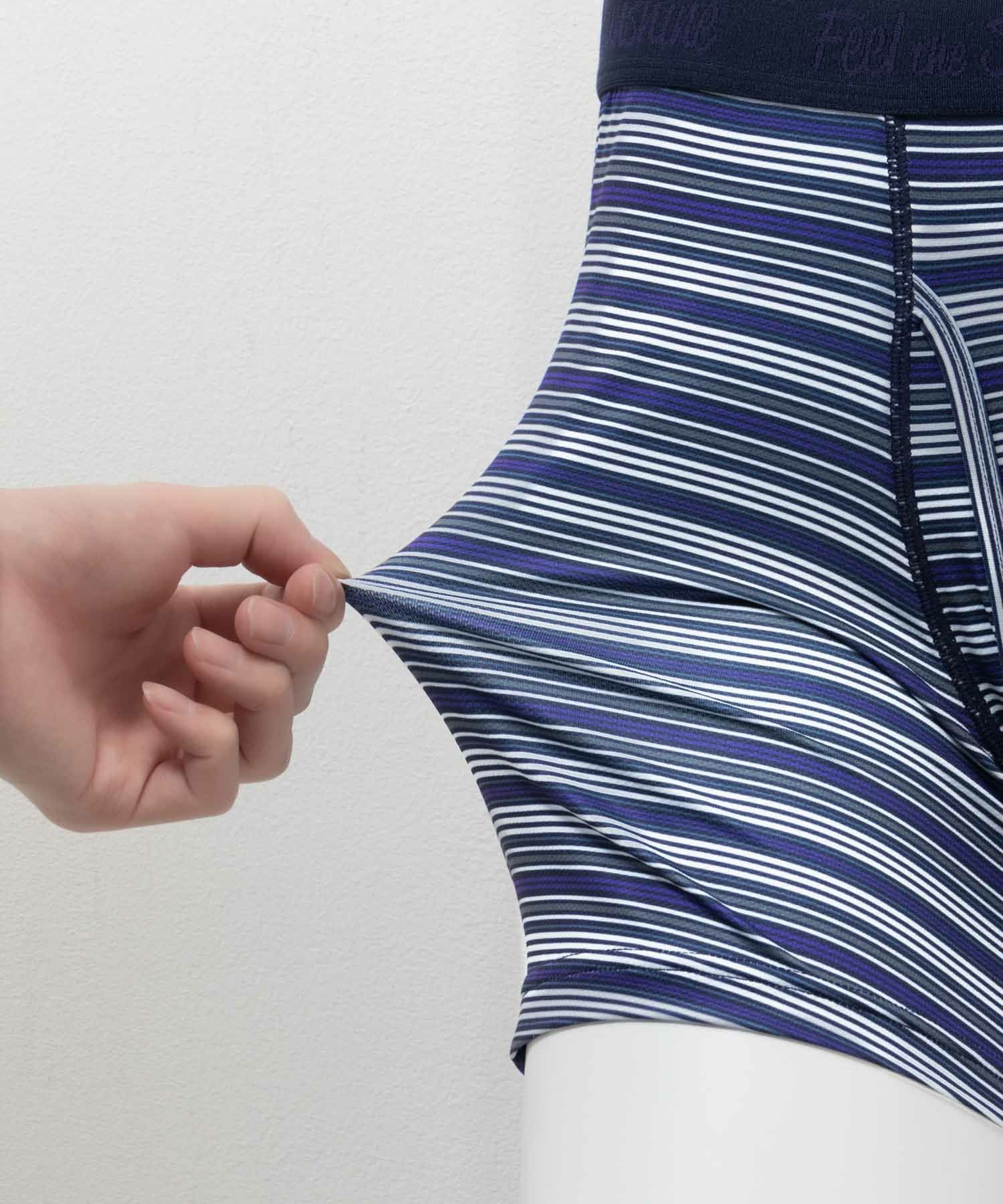 NAVY メッシュボクサーパンツ マルチボーダー柄 メンズ