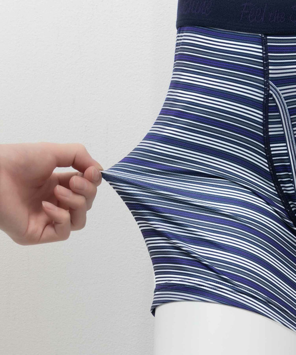 NAVY メッシュボクサーパンツ マルチボーダー柄 メンズ ネコポス 対応商品