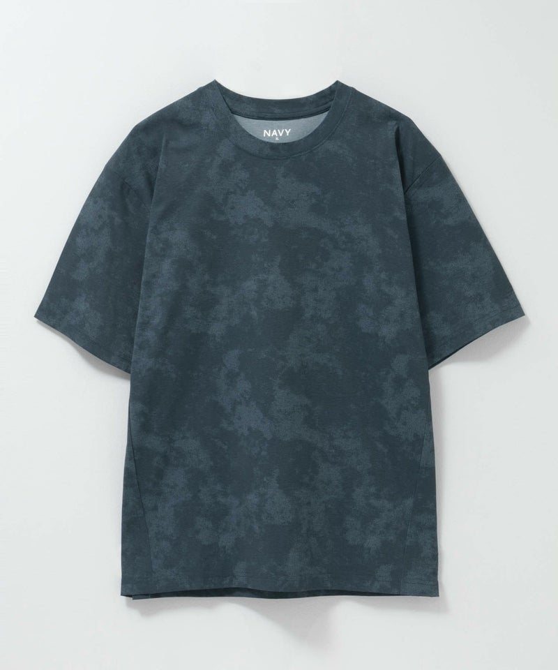 NAVY ドライストレッチ総柄Tシャツ メンズ メール便 対応商品商品画像-5