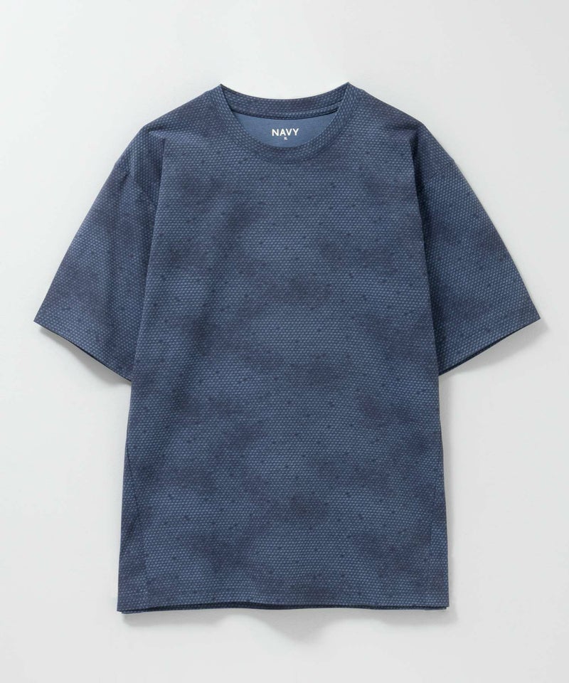 NAVY  ドライストレッチ総柄Tシャツ メンズ メール便 対応商品商品画像-7