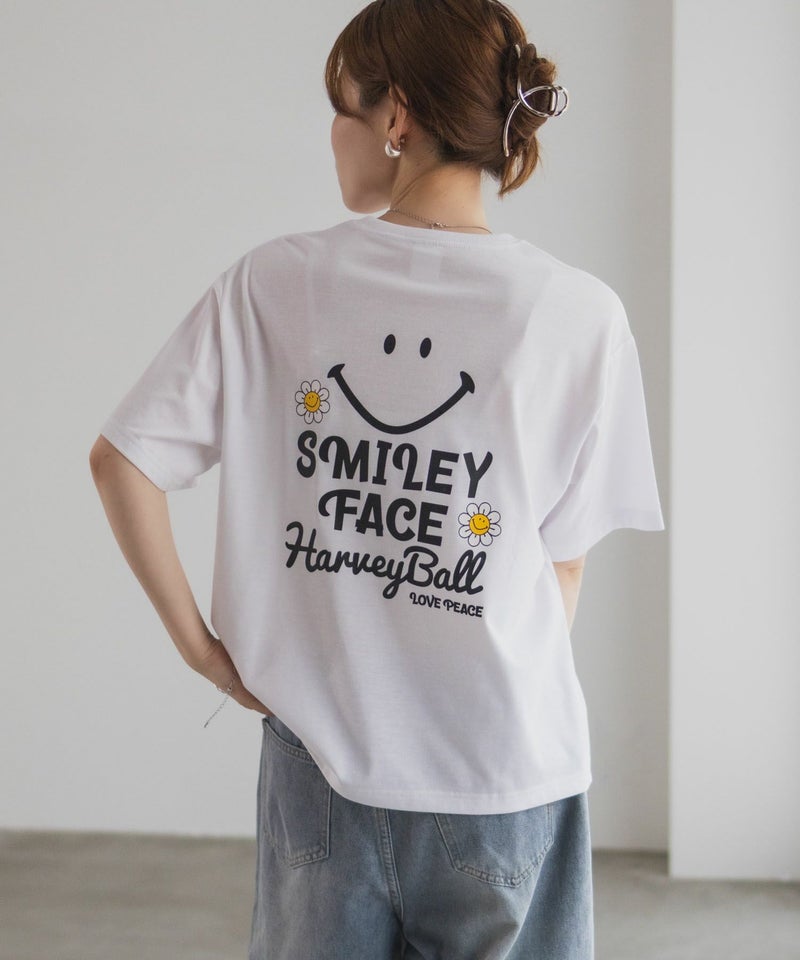 スマイリーフェイス ロゴTシャツ レディース メール便 対応商品商品画像-8