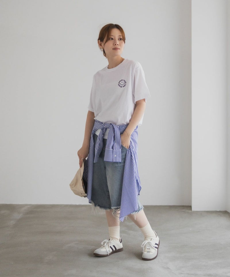 スマイリーフェイス ロゴTシャツ レディース メール便 対応商品商品画像-9