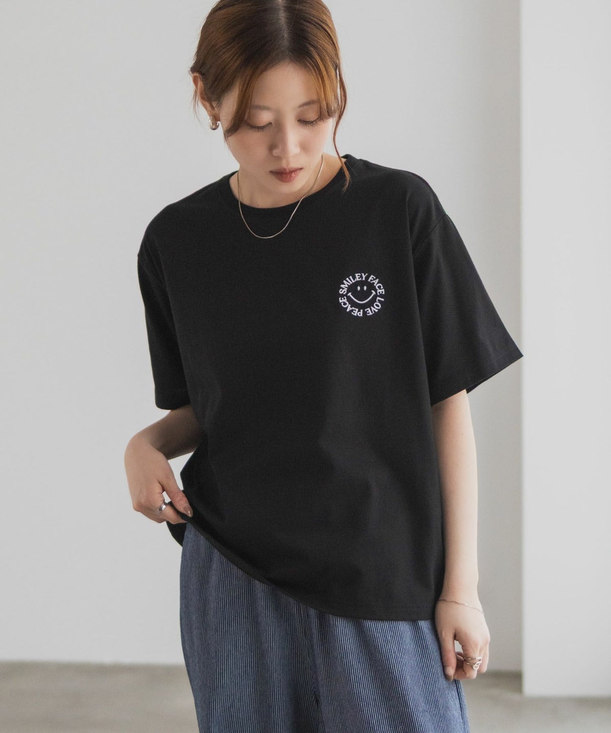スマイリーフェイス ロゴTシャツ レディース ネコポス 対応商品