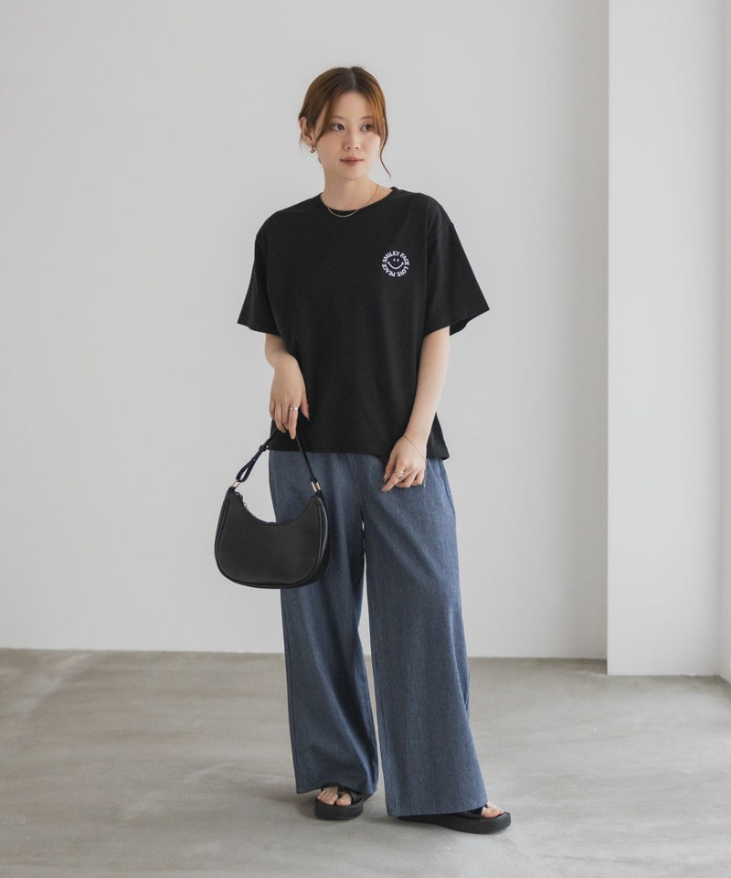 スマイリーフェイス ロゴTシャツ レディース メール便 対応商品商品画像-13