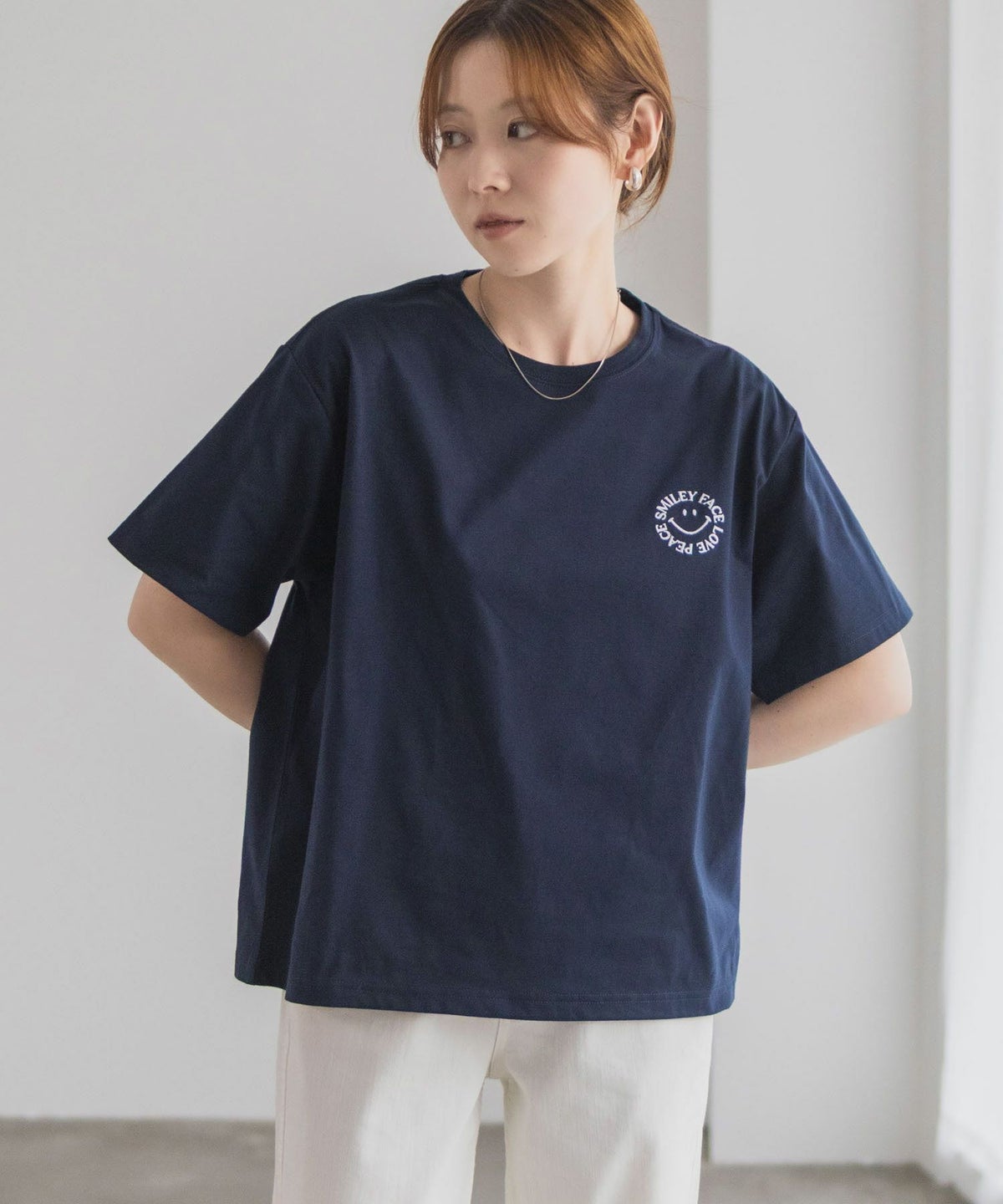 スマイリーフェイス ロゴTシャツ レディース ネコポス 対応商品