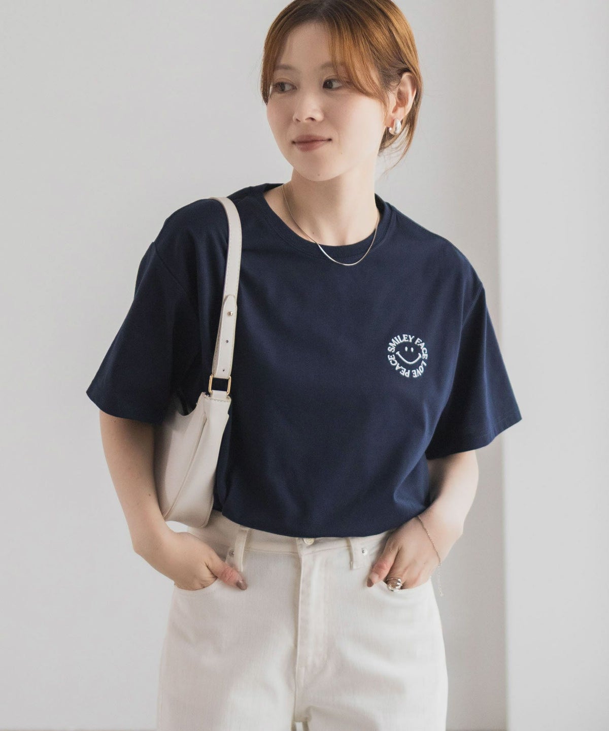 スマイリーフェイス ロゴTシャツ レディース ネコポス 対応商品