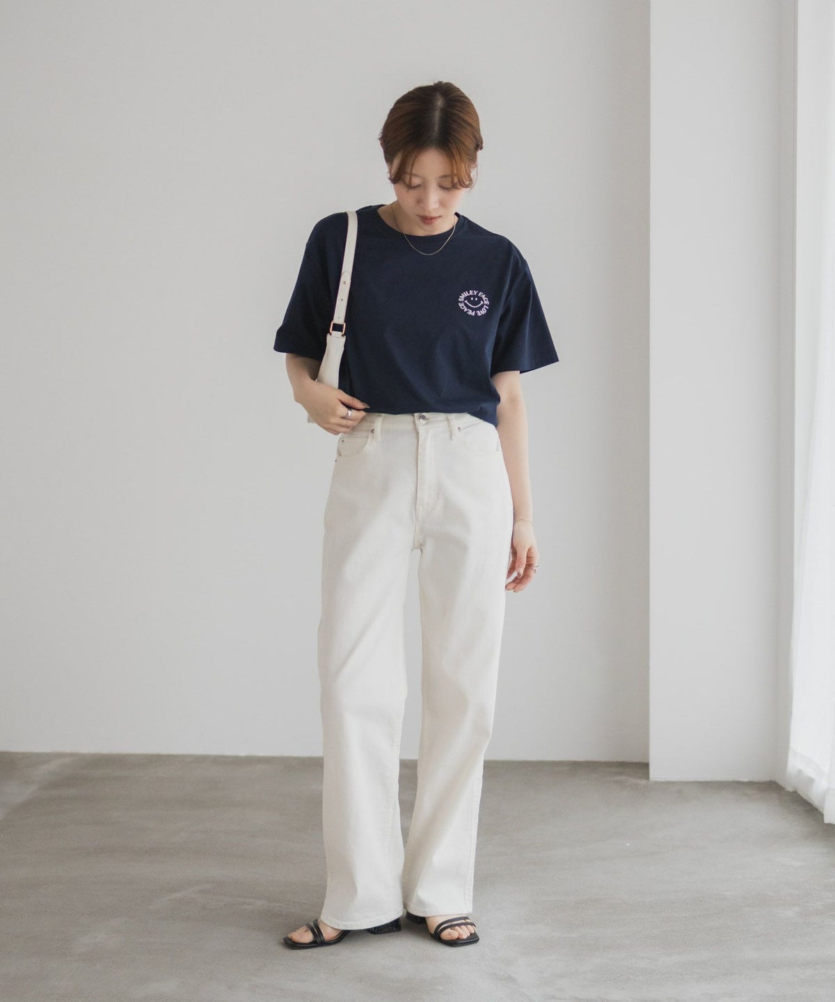 スマイリーフェイス ロゴTシャツ レディース ネコポス 対応商品