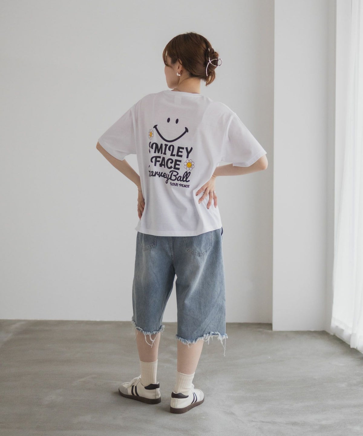 スマイリーフェイス ロゴTシャツ レディース ネコポス 対応商品