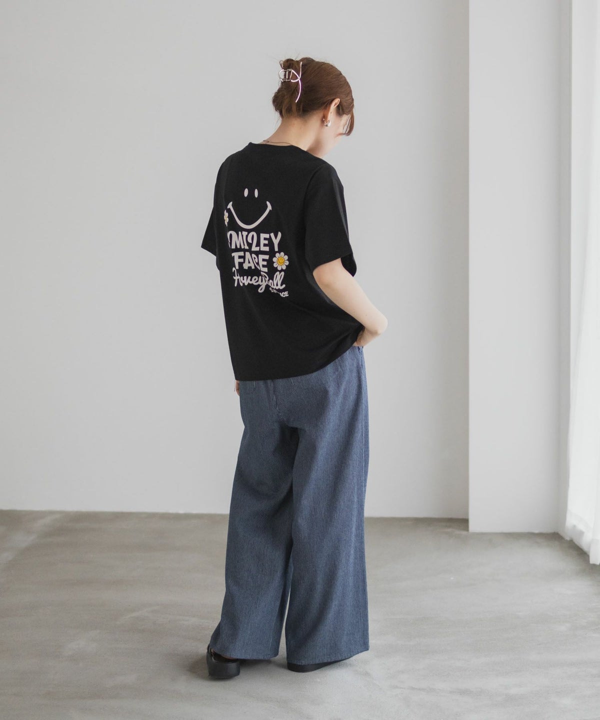 スマイリーフェイス ロゴTシャツ レディース ネコポス 対応商品