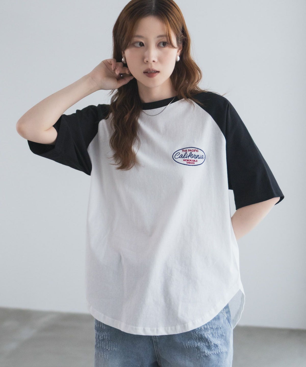 UNDERWRAPS ラグラン刺繍ビッグTシャツ レディース ネコポス 対応商品