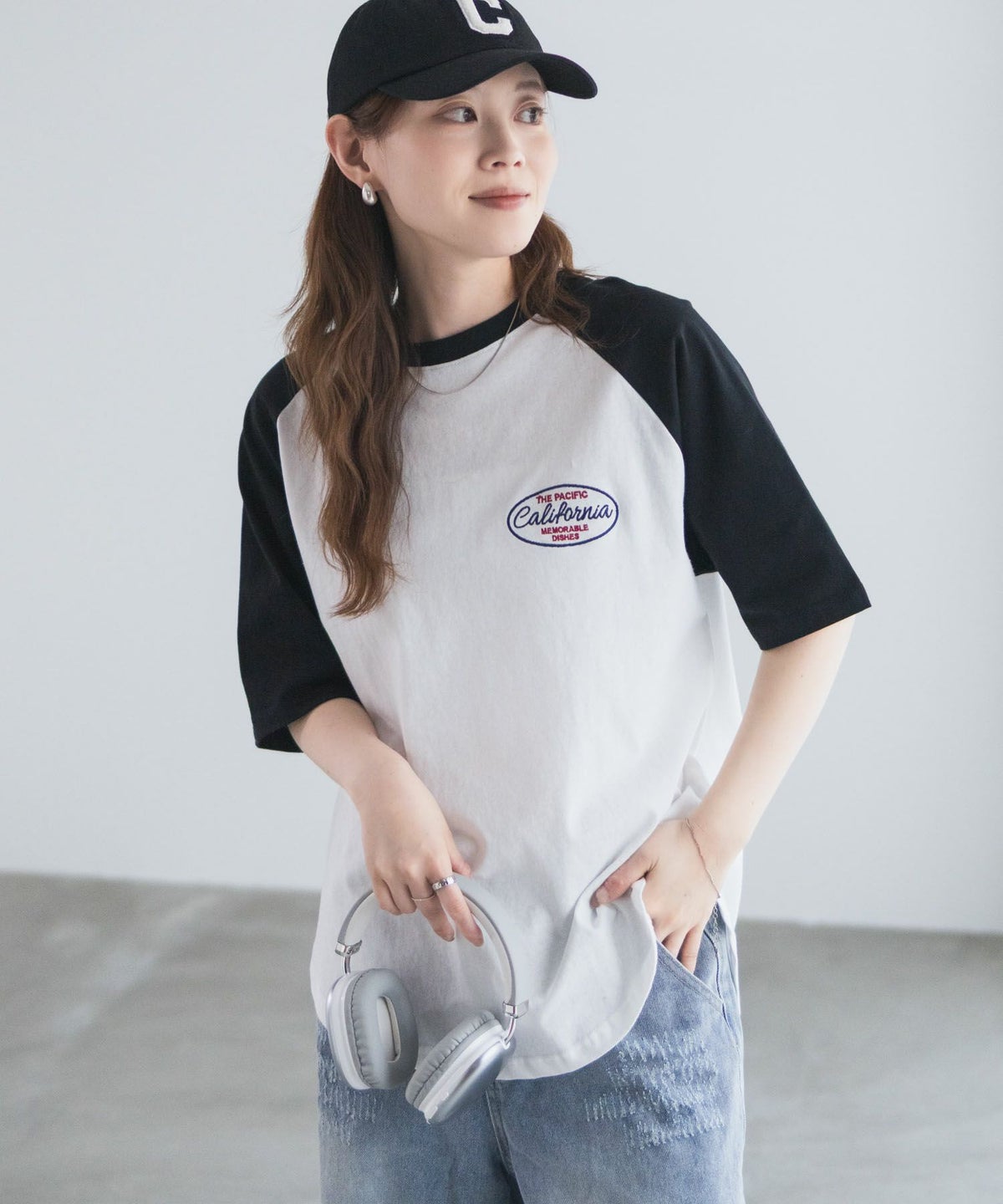 UNDERWRAPS ラグラン刺繍ビッグTシャツ レディース ネコポス 対応商品