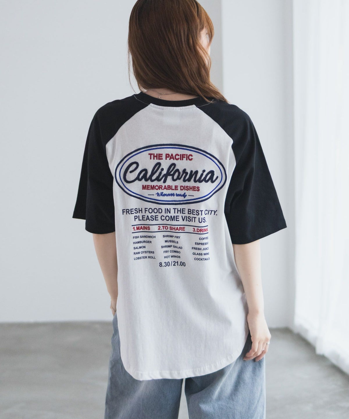 UNDERWRAPS ラグラン刺繍ビッグTシャツ レディース ネコポス 対応商品