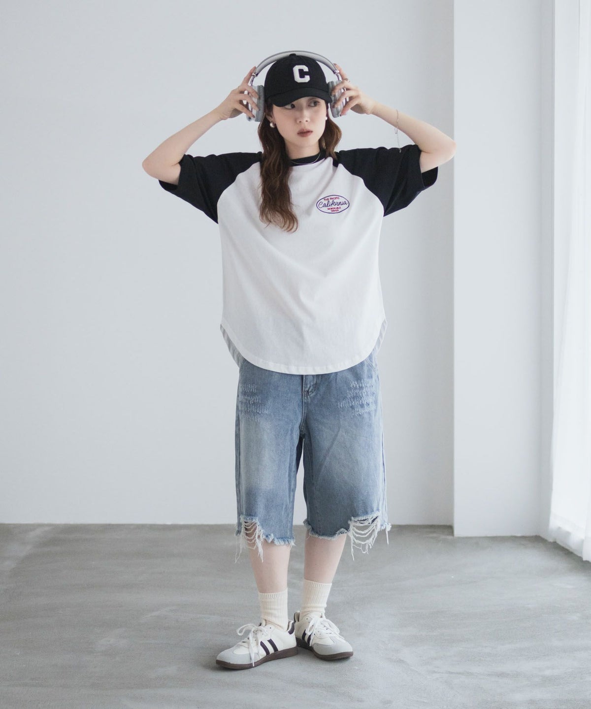 UNDERWRAPS ラグラン刺繍ビッグTシャツ レディース ネコポス 対応商品