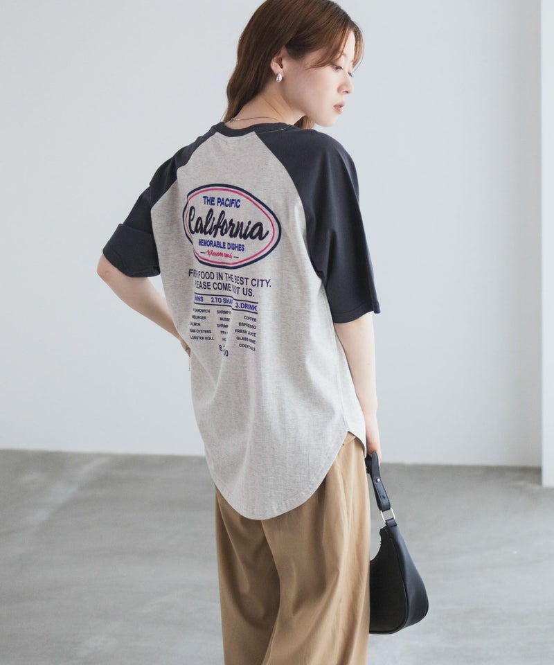 UNDERWRAPS  ラグラン刺繍ビッグTシャツ レディース メール便 対応商品商品画像-14