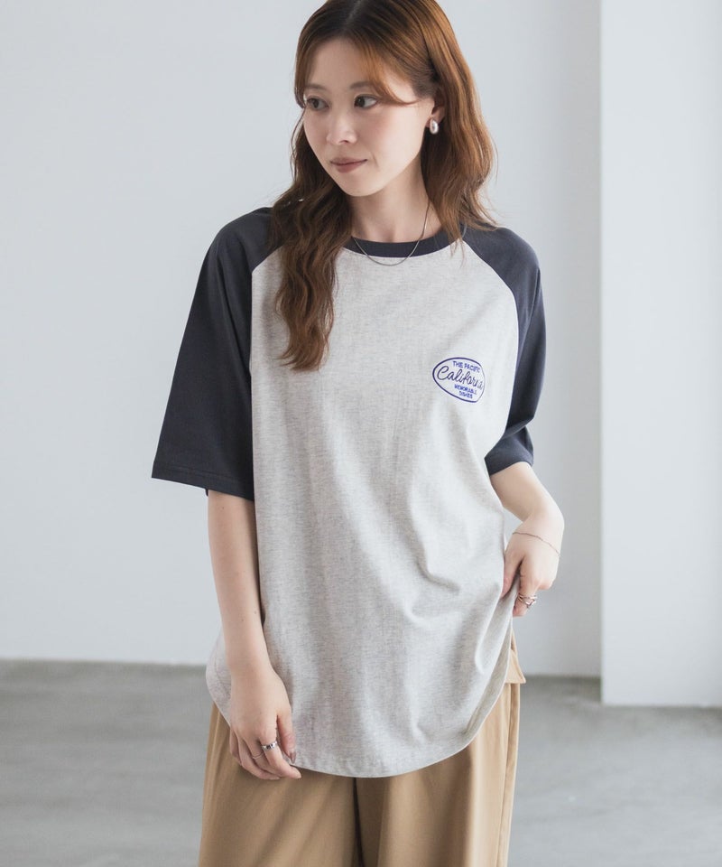 UNDERWRAPS  ラグラン刺繍ビッグTシャツ レディース メール便 対応商品商品画像-15