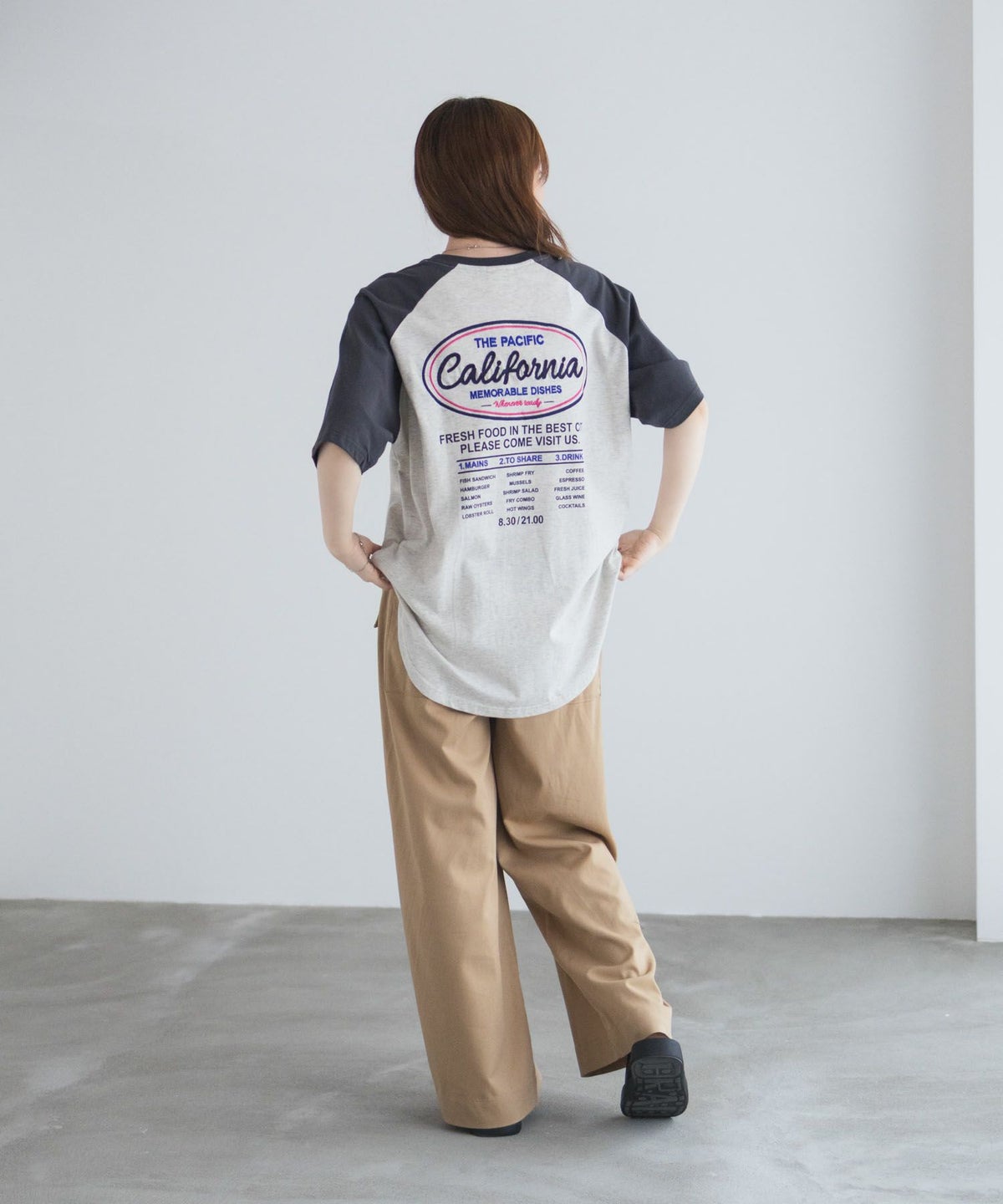 UNDERWRAPS ラグラン刺繍ビッグTシャツ レディース ネコポス 対応商品