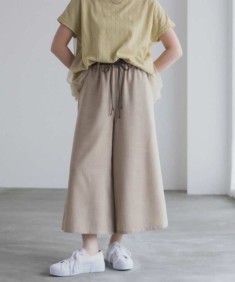 nAvy  ベルト付きワイドクロップドパンツ レディース商品画像-4