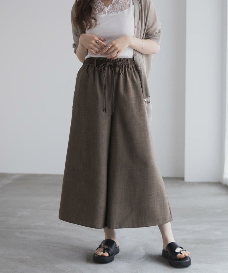 nAvy ベルト付きワイドクロップドパンツ レディース商品画像-11