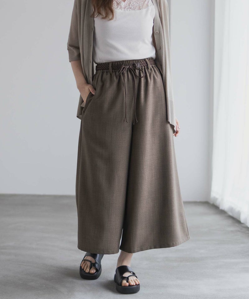 nAvy  ベルト付きワイドクロップドパンツ レディース商品画像-12