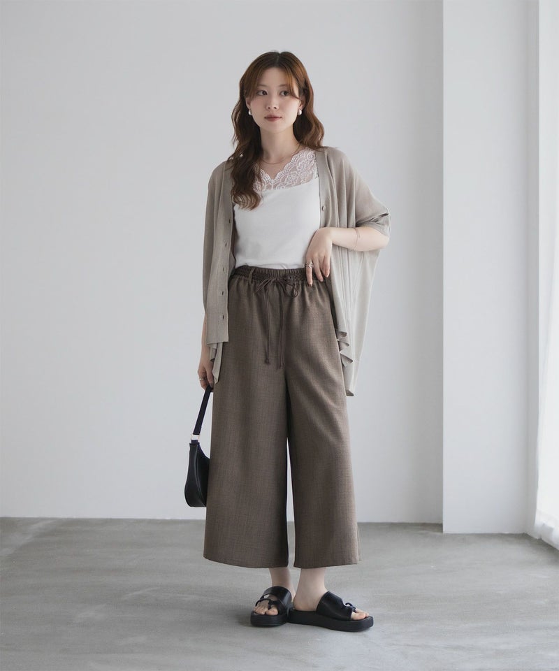 nAvy  ベルト付きワイドクロップドパンツ レディース商品画像-14