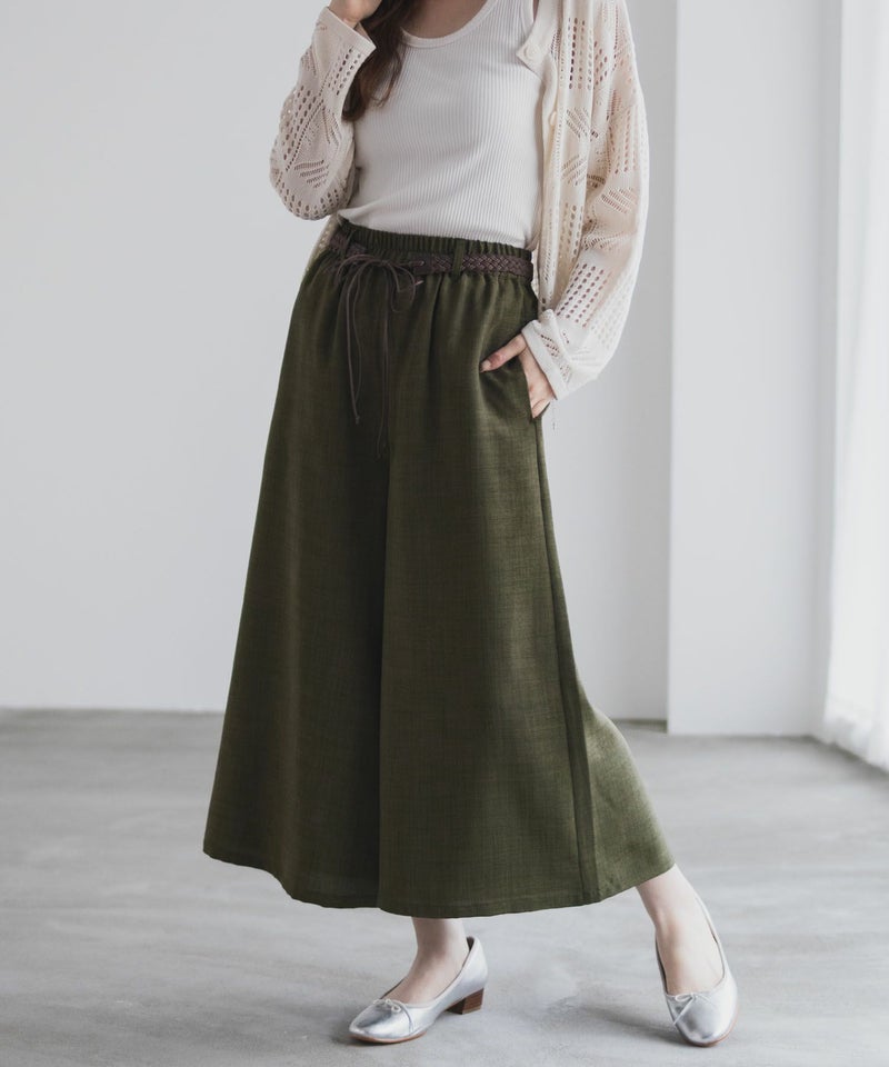 nAvy  ベルト付きワイドクロップドパンツ レディース商品画像-16