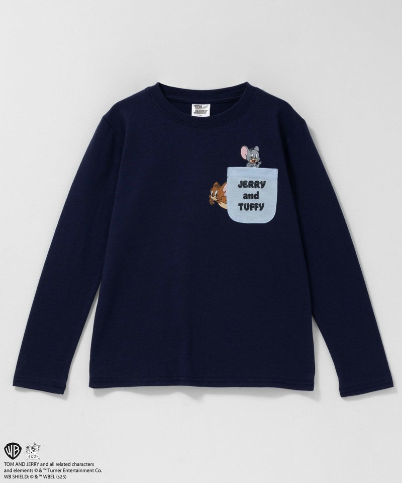 Tom and Jerry プリント長袖Tシャツ キッズ メール便 対応商品商品画像-1