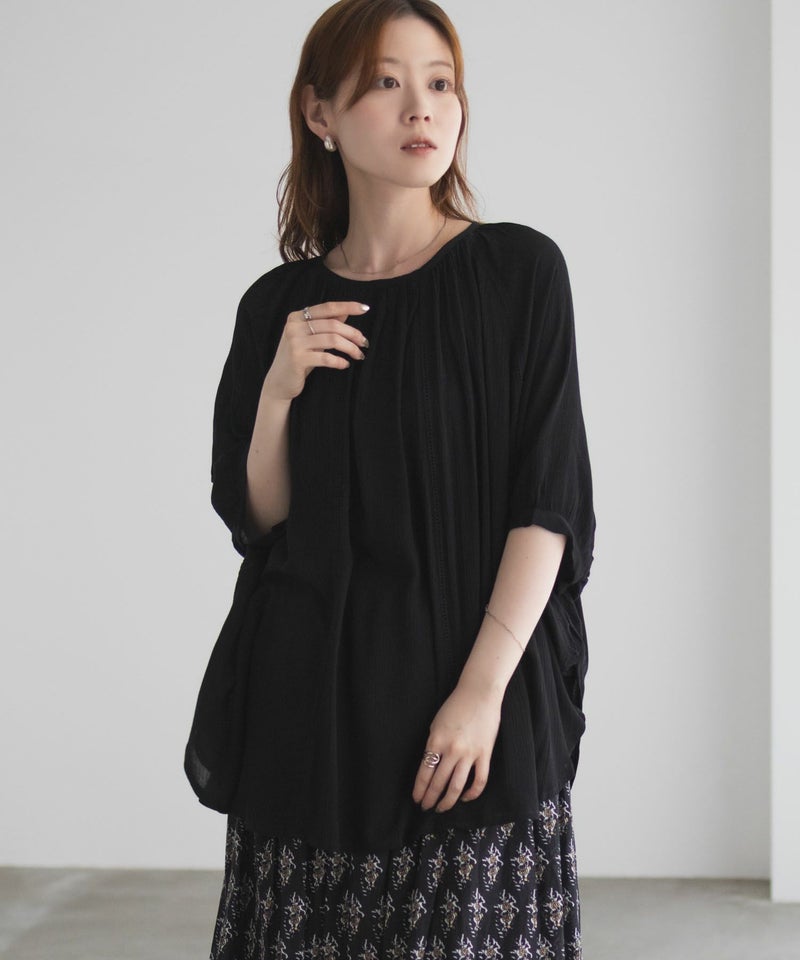 Howdy Marie インドファブリック ハシゴレースドルマンプルオーバー レディース商品画像-4