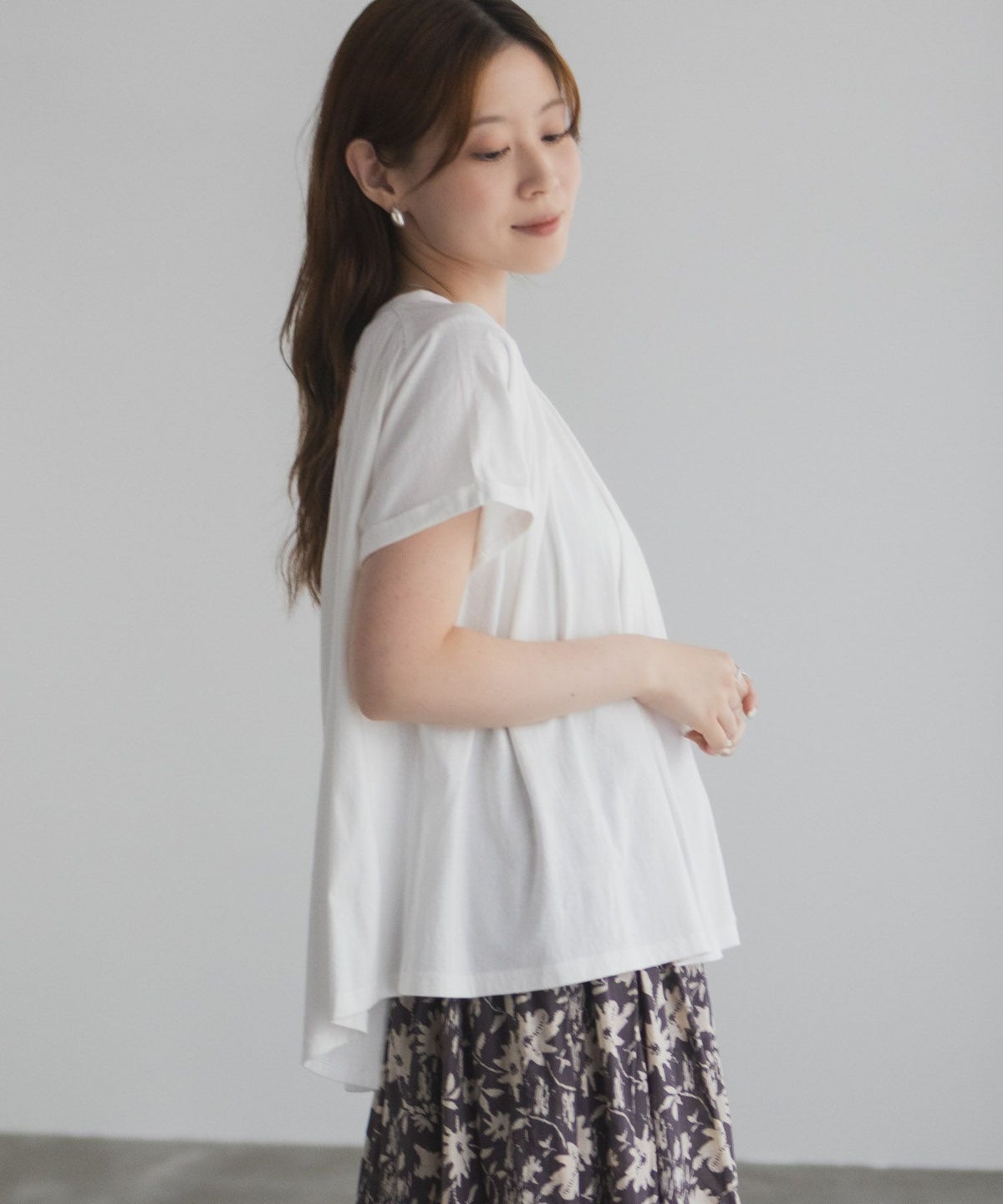 Howdy Marie インドファブリック ギャザーTシャツ レディース ネコポス 対応商品